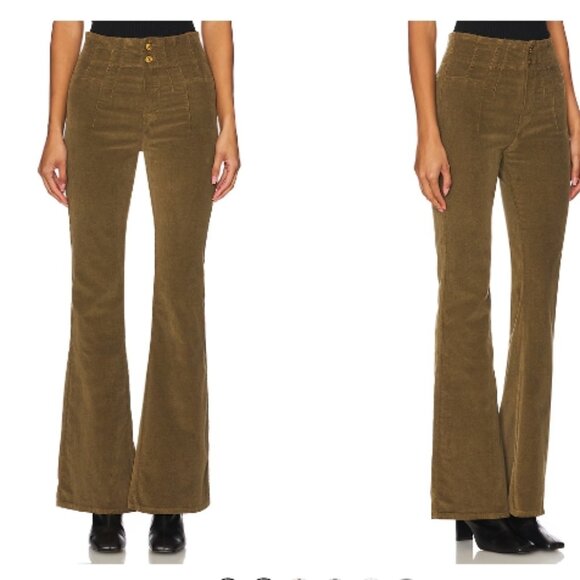 We The Free Pants - Like New! We The Free Jayde Corduroy Flare Pants Green in Size 27